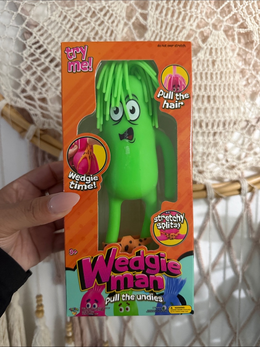 Wedgie Man Pull the Undies Toy - Bright Green
